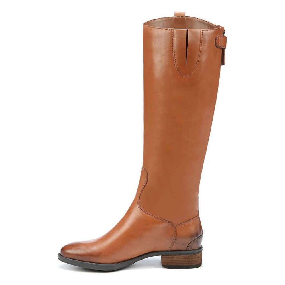 Sam Edelman Tall Leather Riding Boots in Cognac Brown - Picture 6 of 8